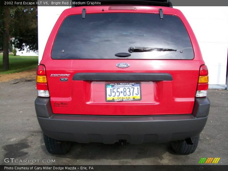 Bright Red / Medium Graphite 2002 Ford Escape XLT V6