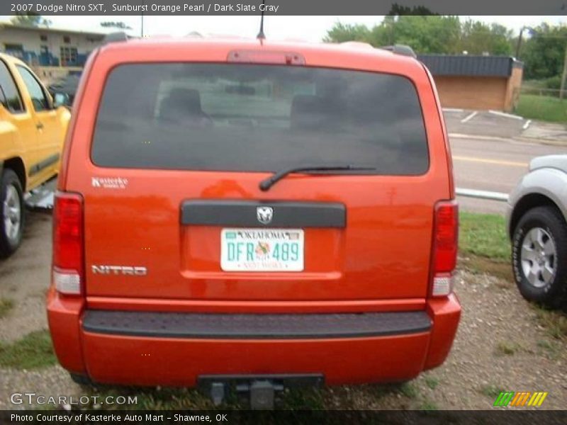 Sunburst Orange Pearl / Dark Slate Gray 2007 Dodge Nitro SXT