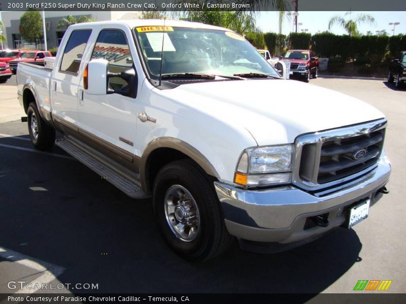 Oxford White / Castano Brown 2003 Ford F250 Super Duty King Ranch Crew Cab