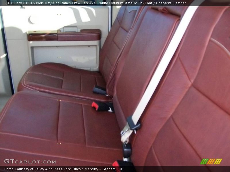 White Platinum Metallic Tri-Coat / Chaparral Leather 2010 Ford F350 Super Duty King Ranch Crew Cab 4x4