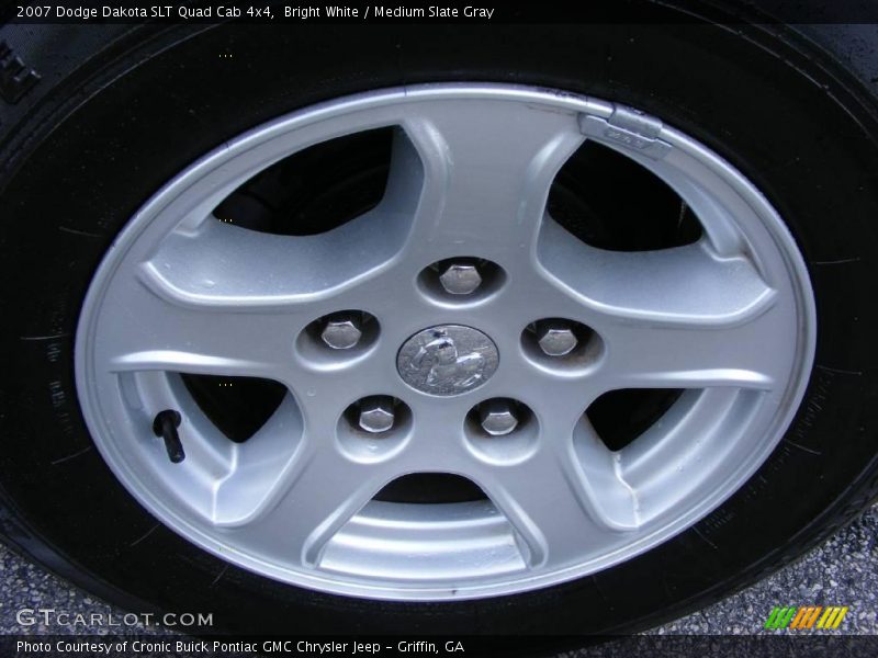 Bright White / Medium Slate Gray 2007 Dodge Dakota SLT Quad Cab 4x4