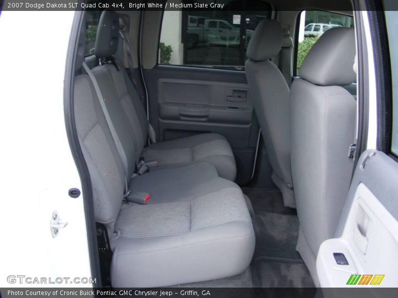 Bright White / Medium Slate Gray 2007 Dodge Dakota SLT Quad Cab 4x4