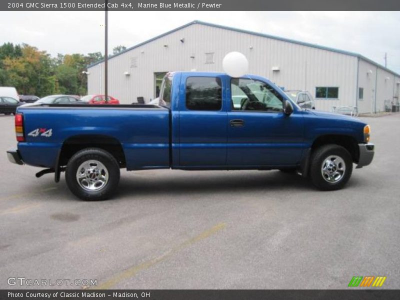 Marine Blue Metallic / Pewter 2004 GMC Sierra 1500 Extended Cab 4x4