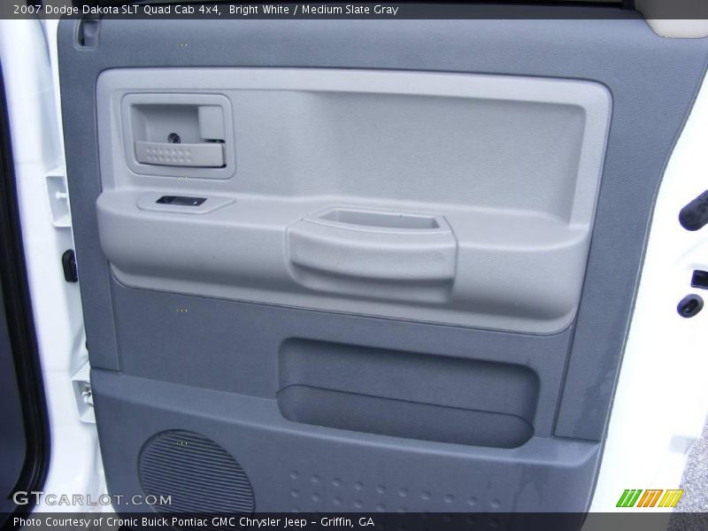 Bright White / Medium Slate Gray 2007 Dodge Dakota SLT Quad Cab 4x4