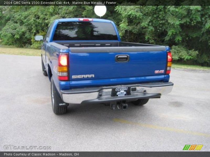 Marine Blue Metallic / Pewter 2004 GMC Sierra 1500 Extended Cab 4x4