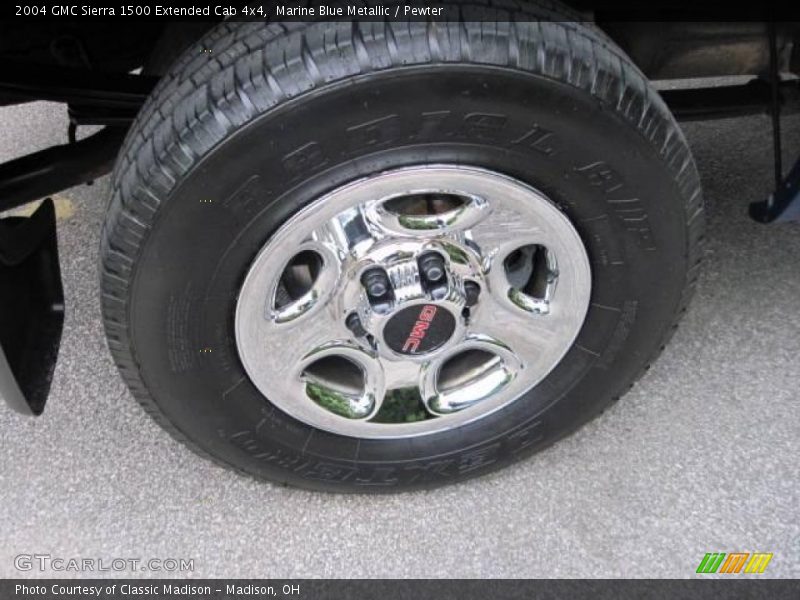 Marine Blue Metallic / Pewter 2004 GMC Sierra 1500 Extended Cab 4x4
