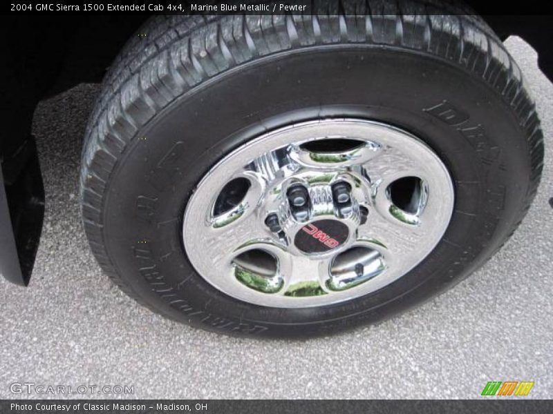 Marine Blue Metallic / Pewter 2004 GMC Sierra 1500 Extended Cab 4x4