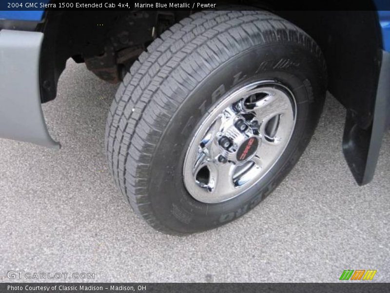 Marine Blue Metallic / Pewter 2004 GMC Sierra 1500 Extended Cab 4x4