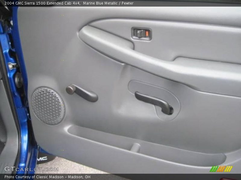 Marine Blue Metallic / Pewter 2004 GMC Sierra 1500 Extended Cab 4x4