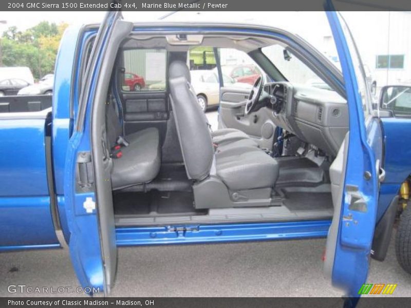 Marine Blue Metallic / Pewter 2004 GMC Sierra 1500 Extended Cab 4x4