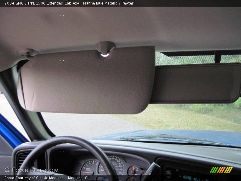 Marine Blue Metallic / Pewter 2004 GMC Sierra 1500 Extended Cab 4x4