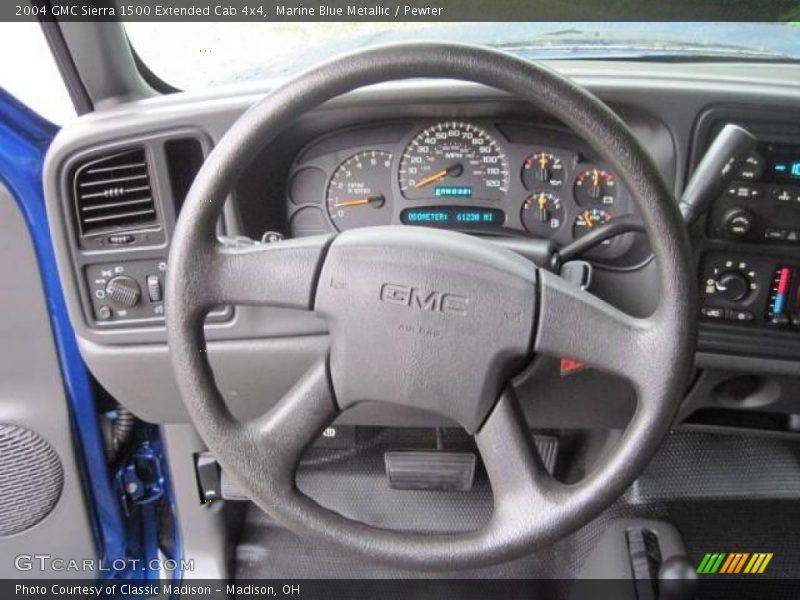 Marine Blue Metallic / Pewter 2004 GMC Sierra 1500 Extended Cab 4x4