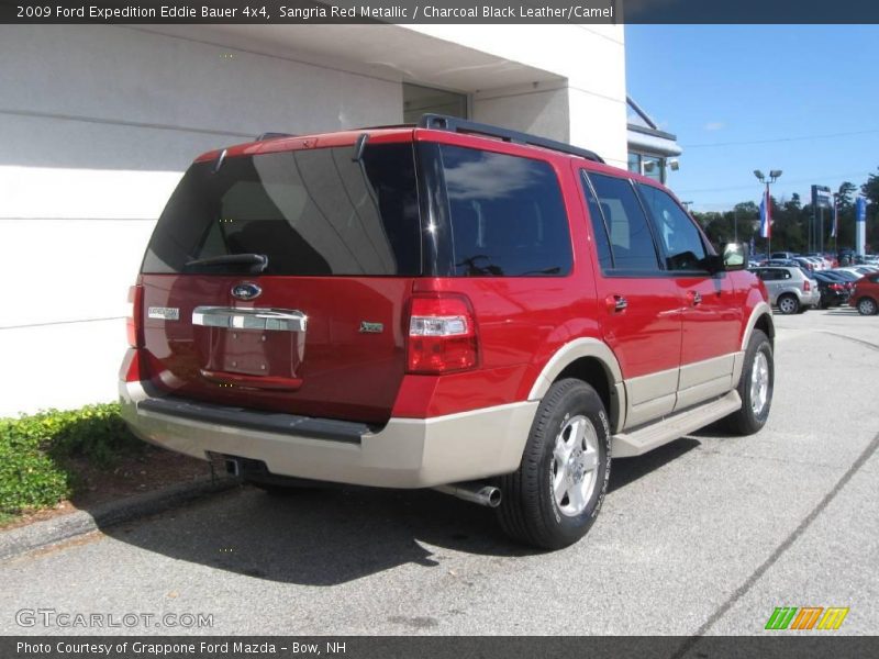Sangria Red Metallic / Charcoal Black Leather/Camel 2009 Ford Expedition Eddie Bauer 4x4