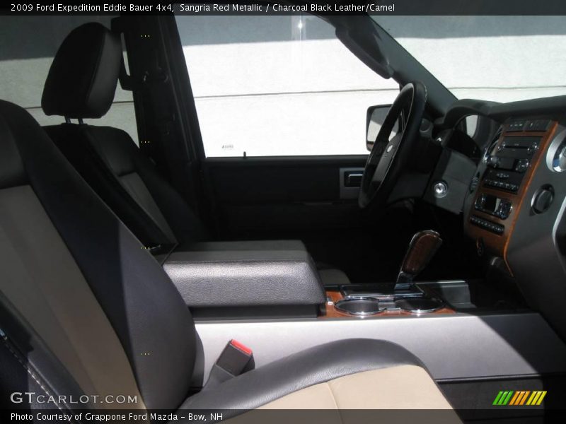 Sangria Red Metallic / Charcoal Black Leather/Camel 2009 Ford Expedition Eddie Bauer 4x4