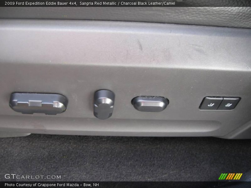 Sangria Red Metallic / Charcoal Black Leather/Camel 2009 Ford Expedition Eddie Bauer 4x4