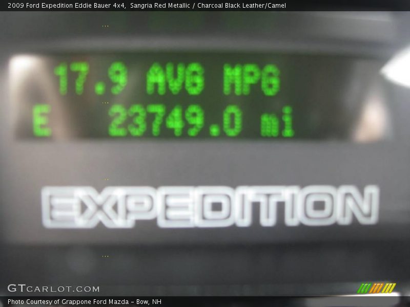 Sangria Red Metallic / Charcoal Black Leather/Camel 2009 Ford Expedition Eddie Bauer 4x4