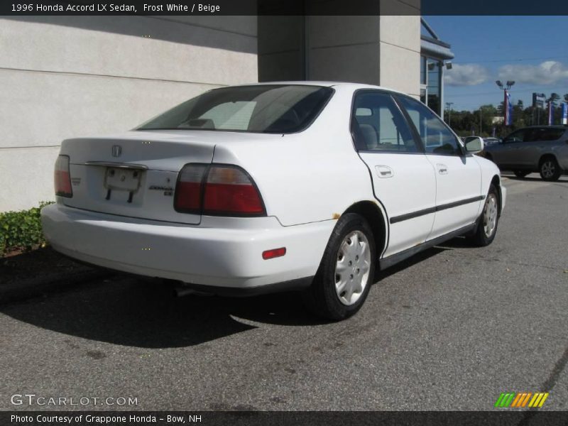 Frost White / Beige 1996 Honda Accord LX Sedan