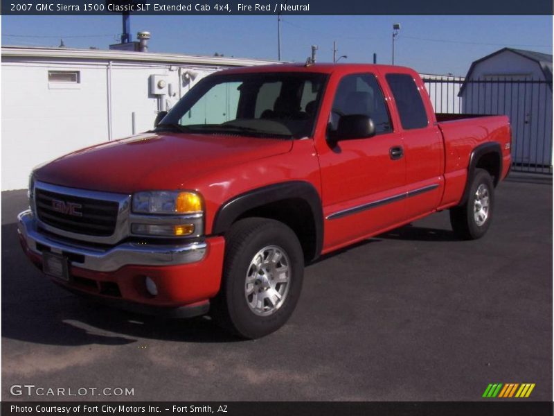 Fire Red / Neutral 2007 GMC Sierra 1500 Classic SLT Extended Cab 4x4