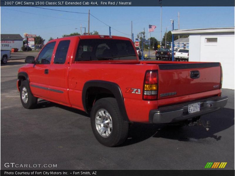 Fire Red / Neutral 2007 GMC Sierra 1500 Classic SLT Extended Cab 4x4