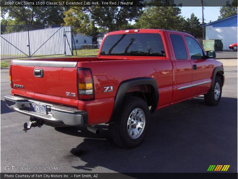 Fire Red / Neutral 2007 GMC Sierra 1500 Classic SLT Extended Cab 4x4