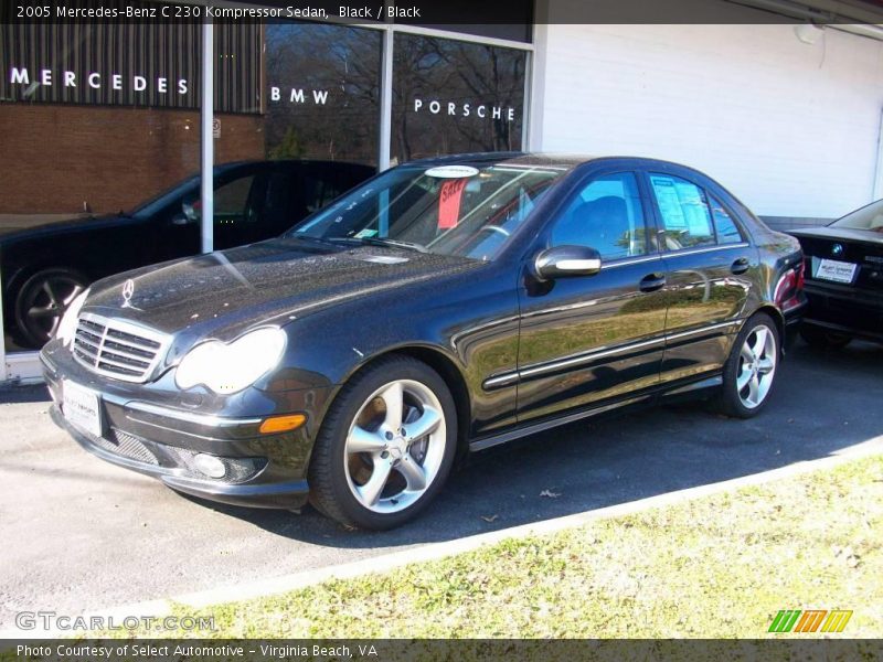Black / Black 2005 Mercedes-Benz C 230 Kompressor Sedan