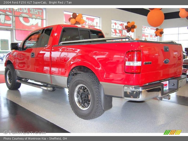 Bright Red / Tan 2004 Ford F150 XLT SuperCab