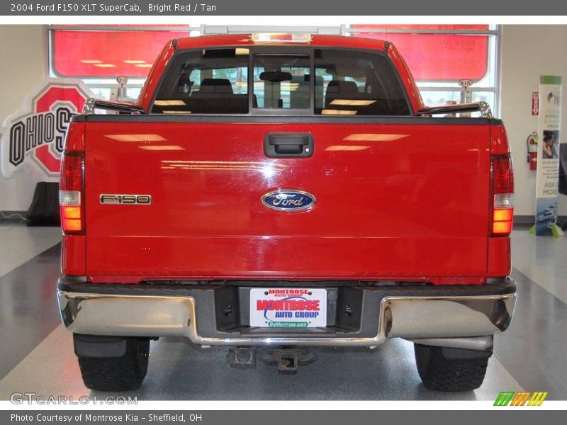 Bright Red / Tan 2004 Ford F150 XLT SuperCab
