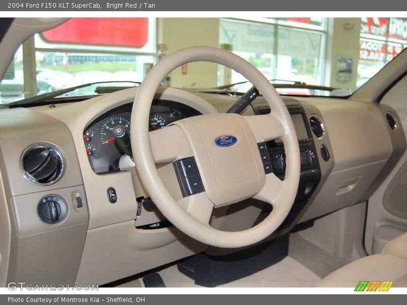 Bright Red / Tan 2004 Ford F150 XLT SuperCab