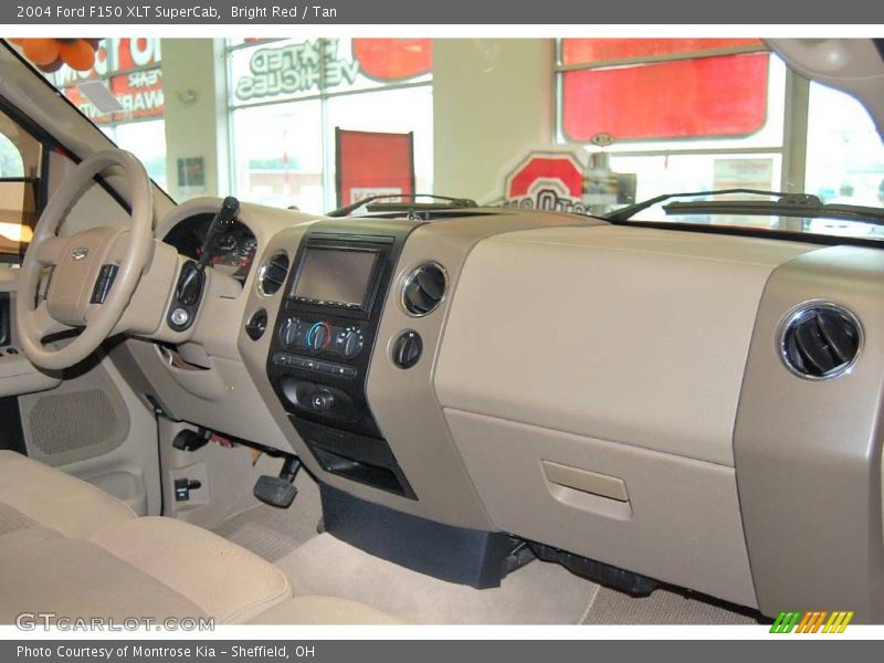 Bright Red / Tan 2004 Ford F150 XLT SuperCab