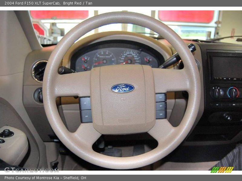 Bright Red / Tan 2004 Ford F150 XLT SuperCab