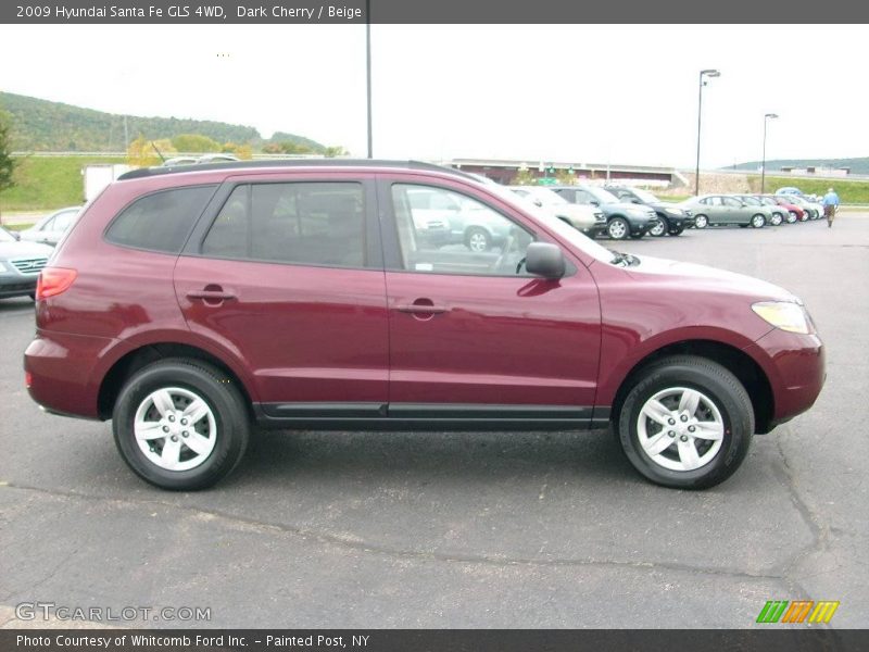 Dark Cherry / Beige 2009 Hyundai Santa Fe GLS 4WD