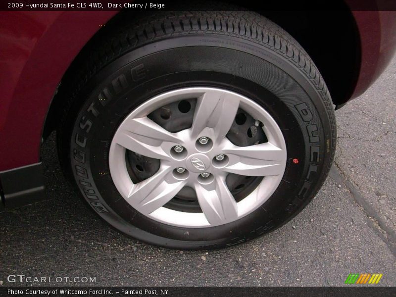 Dark Cherry / Beige 2009 Hyundai Santa Fe GLS 4WD