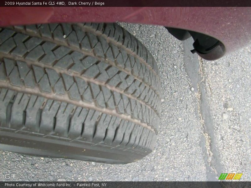 Dark Cherry / Beige 2009 Hyundai Santa Fe GLS 4WD