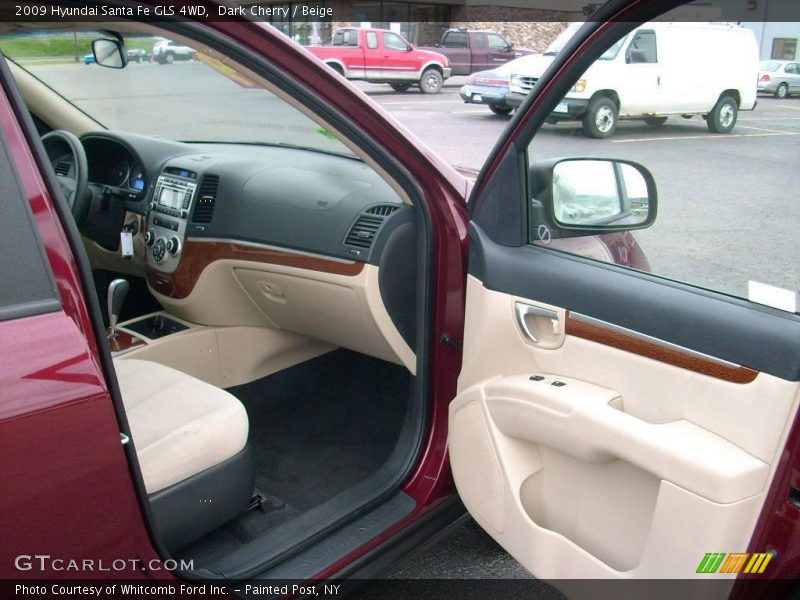 Dark Cherry / Beige 2009 Hyundai Santa Fe GLS 4WD