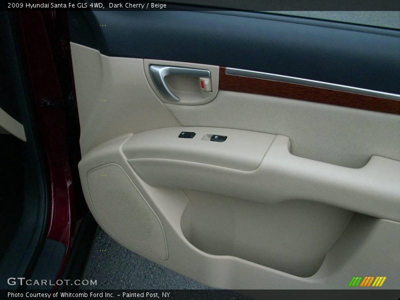 Dark Cherry / Beige 2009 Hyundai Santa Fe GLS 4WD