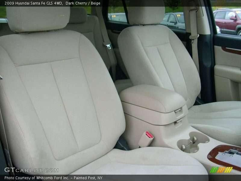 Dark Cherry / Beige 2009 Hyundai Santa Fe GLS 4WD