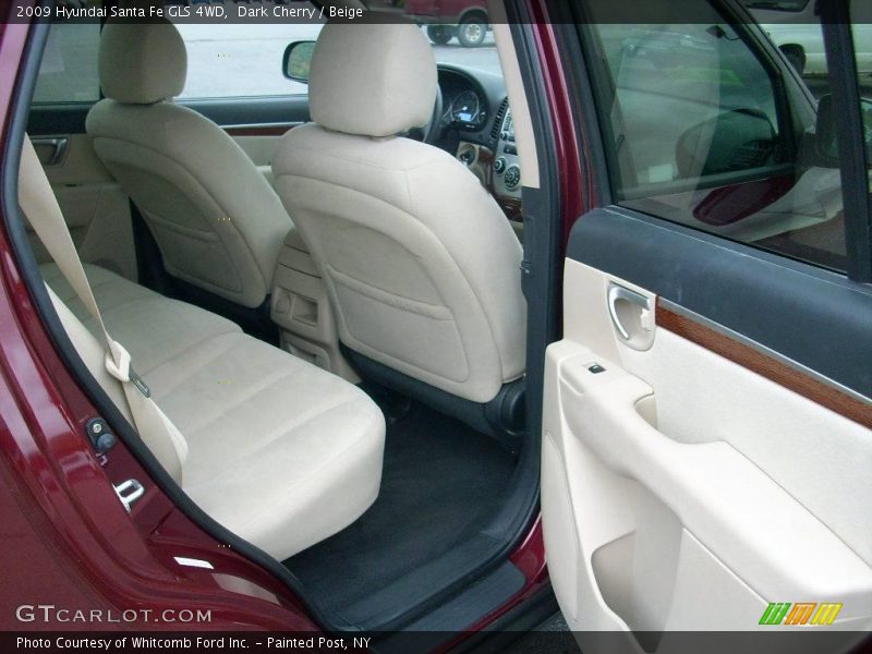 Dark Cherry / Beige 2009 Hyundai Santa Fe GLS 4WD