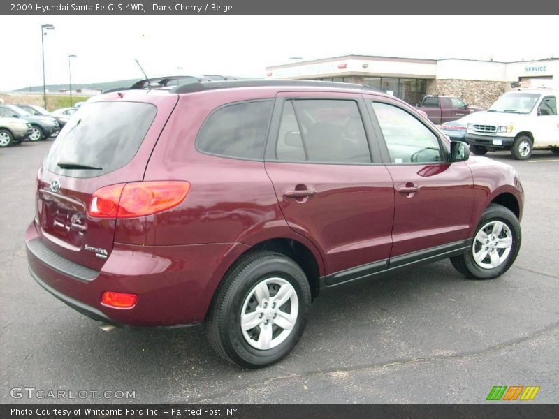 Dark Cherry / Beige 2009 Hyundai Santa Fe GLS 4WD