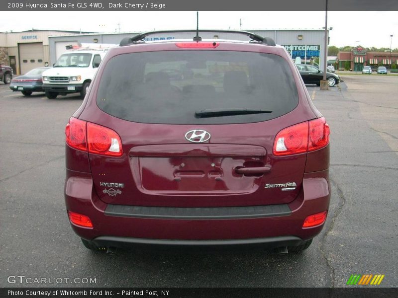 Dark Cherry / Beige 2009 Hyundai Santa Fe GLS 4WD