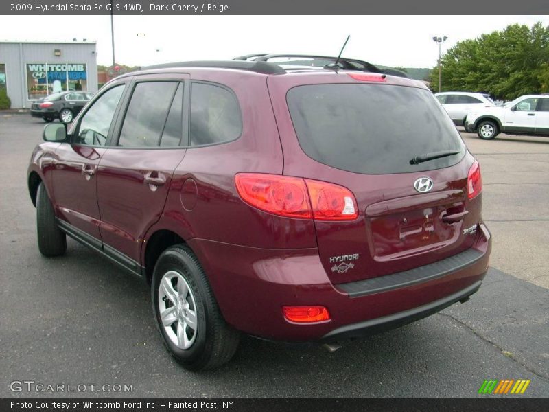 Dark Cherry / Beige 2009 Hyundai Santa Fe GLS 4WD