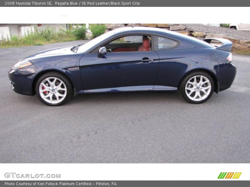 Regatta Blue / SE Red Leather/Black Sport Grip 2008 Hyundai Tiburon SE