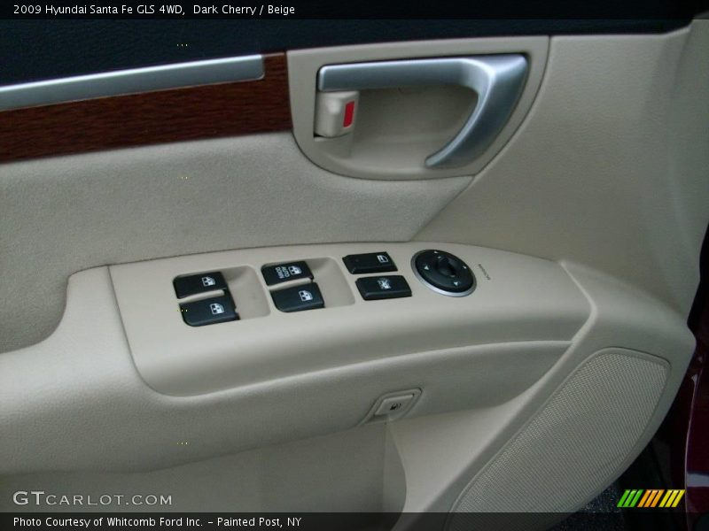 Dark Cherry / Beige 2009 Hyundai Santa Fe GLS 4WD