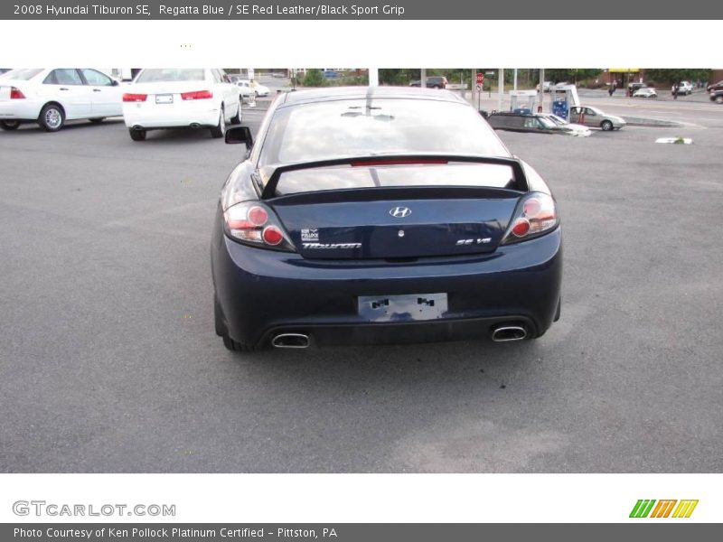 Regatta Blue / SE Red Leather/Black Sport Grip 2008 Hyundai Tiburon SE