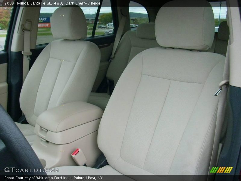 Dark Cherry / Beige 2009 Hyundai Santa Fe GLS 4WD