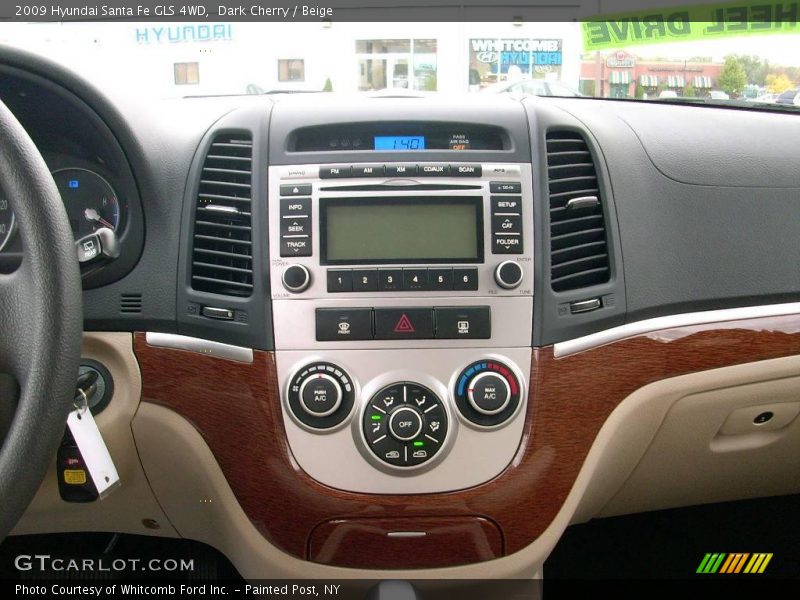 Dark Cherry / Beige 2009 Hyundai Santa Fe GLS 4WD