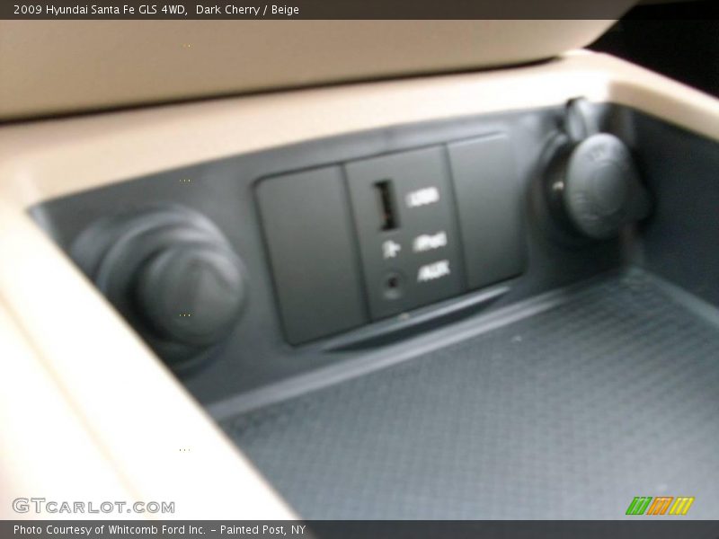 Dark Cherry / Beige 2009 Hyundai Santa Fe GLS 4WD