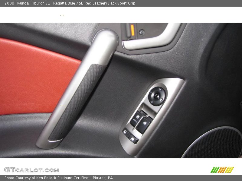 Regatta Blue / SE Red Leather/Black Sport Grip 2008 Hyundai Tiburon SE