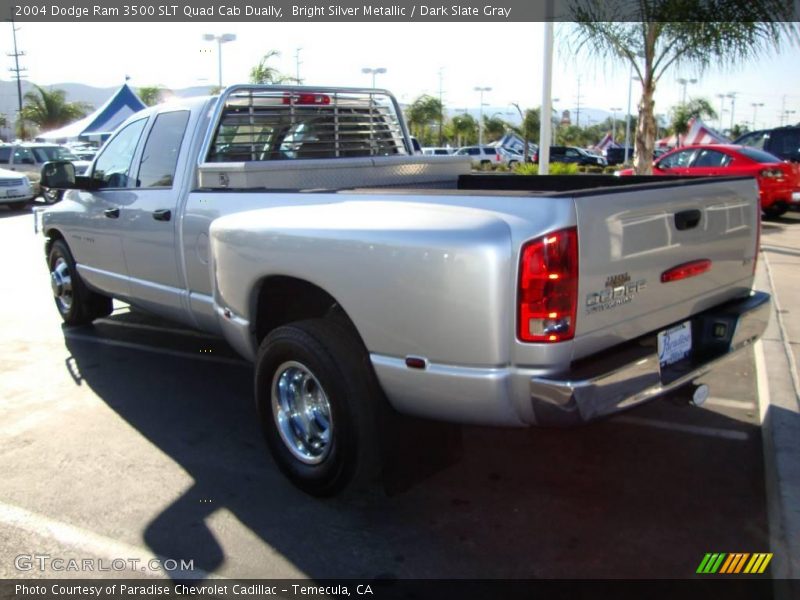 Bright Silver Metallic / Dark Slate Gray 2004 Dodge Ram 3500 SLT Quad Cab Dually