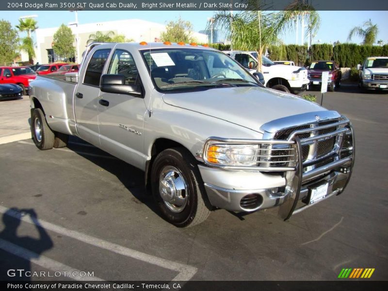 Bright Silver Metallic / Dark Slate Gray 2004 Dodge Ram 3500 SLT Quad Cab Dually