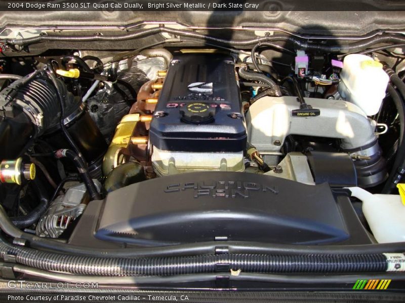 Bright Silver Metallic / Dark Slate Gray 2004 Dodge Ram 3500 SLT Quad Cab Dually